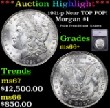 ***Auction Highlight*** 1921-p Morgan Dollar Near TOP POP! $1 Graded ms66+ By SEGS (fc)