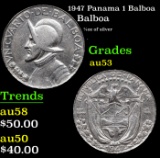 1947 Panama 1 Balboa Grades Select AU
