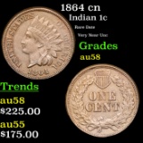 1864 cn Indian Cent 1c Grades Choice AU/BU Slider