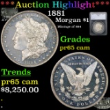 Proof ***Auction Highlight*** 1881 Morgan Dollar $1 Graded pr65 cam By SEGS (fc)