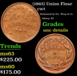 (1863) Union Flour Civil War Token 1c Grades Unc Details