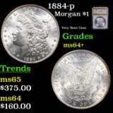 1884-p Morgan Dollar $1 Graded ms64+ By PGA