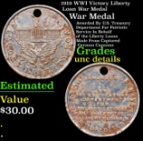 1919 WWI Victory Liberty Loan War Medal Grades Unc Details
