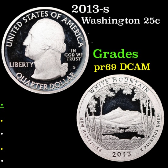 Proof 2013-s Washington Quarter 25c Grades GEM++ Proof Deep Cameo