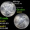 1924-p Peace Dollar $1 Grades Choice+ Unc