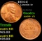 1934-d Lincoln Cent 1c Grades Choice+ Unc RB