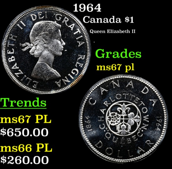 1964 Canada $1 Grades GEM++ PL