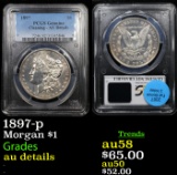 PCGS 1897-p Morgan Dollar $1 Graded au details By PCGS