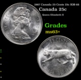 1967 Canada 25 Cents 25c KM-68 Grades Select+ Unc