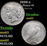 1926-s Peace Dollar $1 Grades Select Unc