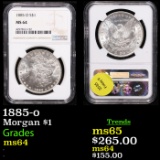 NGC 1885-o Morgan Dollar $1 Graded ms64 By NGC