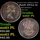 1955 South Africa 2 Shillings 2s KM-50 Grades select unc PL