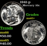 1941-p Mercury Dime 10c Grades GEM+ Unc