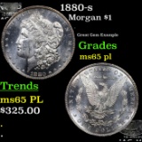 1880-s Morgan Dollar $1 Grades GEM Unc PL