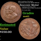 1904 Louisiana Purchase Exposition Souvenir Medal HK-303 Grades Select Unc