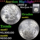 ***Auction Highlight*** 1898-p Morgan Dollar $1 Graded ms66+ By SEGS (fc)