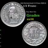 1952 Switzerland 1/2 Franc KM-23 Grades Choice AU/BU Slider