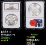 NGC 1885-o Morgan Dollar $1 Graded ms64 By NGC