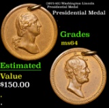 (1975-85) Washington Lincoln Presidential Medal Grades Choice Unc