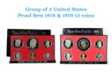 Group of 2 United States Mint Proof Sets 1978-1979 12 coins