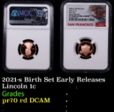 Proof NGC 2021-s Birth Set Early Releases Lincoln Cent 1c Graded pr70 rd DCAM  By NGC