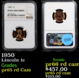 Proof NGC 1950 Lincoln Cent 1c Graded pr65 rd Cam By NGC