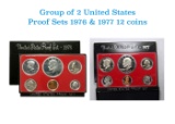 Group of 2 United States Mint Proof Sets 1976-1977 12 coins