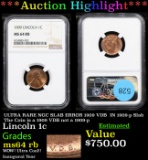 ***Auction Highlight*** ULTRA RARE NGC SLAB ERROR 1909 VDB  IN 1909-p Slab The Coin is a 1909 VDB