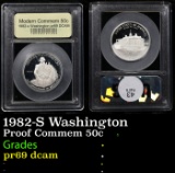 Proof 1982-S Washington Modern Commem Half Dollar 50c Graded pr69 dcam By USCG