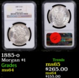 NGC 1885-o Morgan Dollar $1 Graded ms64 By NGC