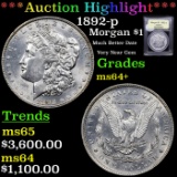 ***Auction Highlight*** 1892-p Morgan Dollar $1 Graded Choice+ Unc By USCG (fc)