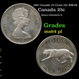 1967 Canada 25 Cents 25c KM-68 Grades Choice Unc PL