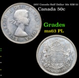 1957 Canada Half Dollar 50c KM-53 Grades Select Unc PL