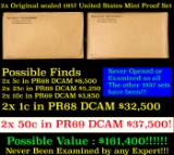 2x Original sealed 1957 United States Mint Proof Set! A total of 10 Coins Inside, 5 each!