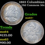 1893 Columbian Old Commem Half Dollar 50c Grades Select+ Unc