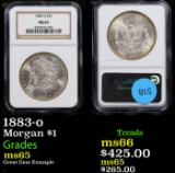 NGC 1883-o Morgan Dollar $1 Graded ms65 By NGC