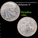1949 Belgium 20 Francs 20f KM-141.1 Grades vf+