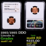 NGC 1995/1995 DDO Lincoln Cent 1c Graded ms67 rd By NGC