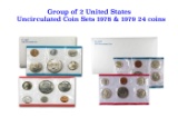 Group of 2 United States Mint Set in Original Government Packaging! From 1978-1979 with 24 Coins Ins