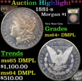 ***Auction Highlight*** 1881-s Morgan Dollar $1 Graded Choice Unc+ DMPL BY USCG (fc)