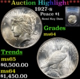 ***Auction Highlight*** PCGS 1927-s Peace Dollar $1 Graded ms64 By PCGS (fc)