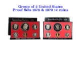 Group of 2 United States Mint Proof Sets 1978-1979 12 coins