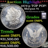 ***Auction Highlight*** 1879-p Morgan Dollar TOP POP! $1 Graded ms66 DMPL By SEGS (fc)