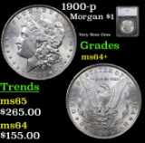 1900-p Morgan Dollar $1 Graded ms64+ By SEGS