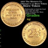 1933 The Western Co. Chicago 2 1/2c Store Token Grades NG