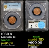 PCGS 1930-s Lincoln Cent 1c Graded ms65 rd By PCGS