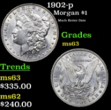 1902-p Morgan Dollar $1 Grades Select Unc