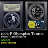 Proof 1996-P Olympics Tennis Modern Commem Dollar $1 Graded pr69 dcam By USCG