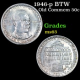 1946-p BTW Old Commem Half Dollar 50c Grades Select Unc