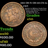 1863 OH Civil War Token Fr-OH-165-CN-2a 1c Grades xf+